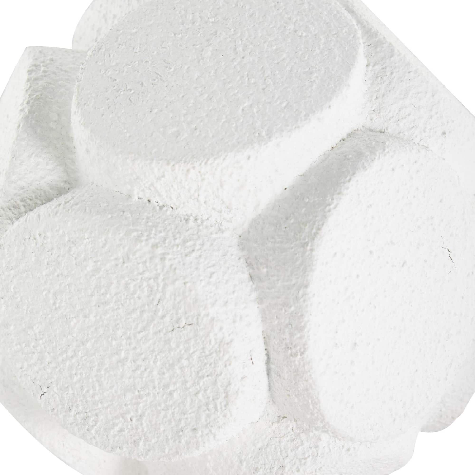 White Resin Textured Orbs Set